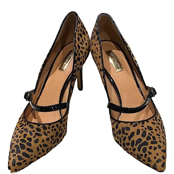 Halogen Marci Mary Jane Cheetah Animal Print Heels Pumps Size 10.5 - Picture 1 of 9